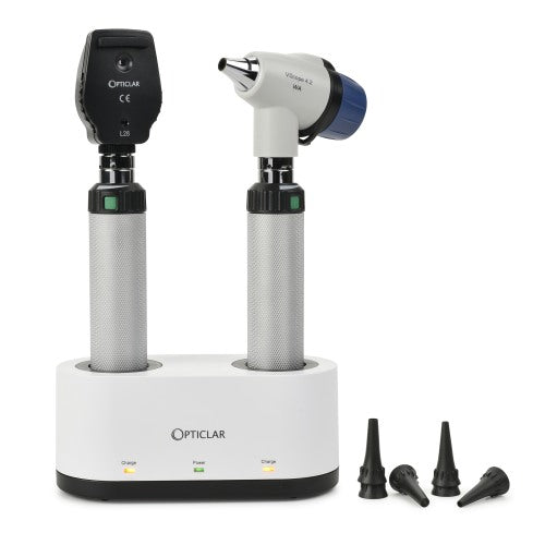 Opticlar VScope Diagnostic Set - ADAPT Lithium Rechargeable, 2 Handles