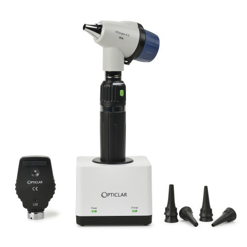 Opticlar VScope Diagnostic Set - E-Lithium Rechargeable, 2 Handles